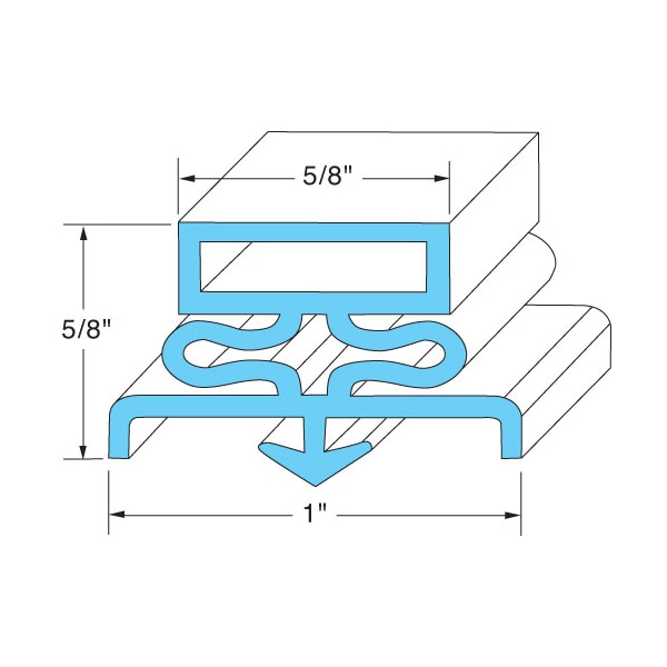 Door Gasket 8' Snap-In Magnetic